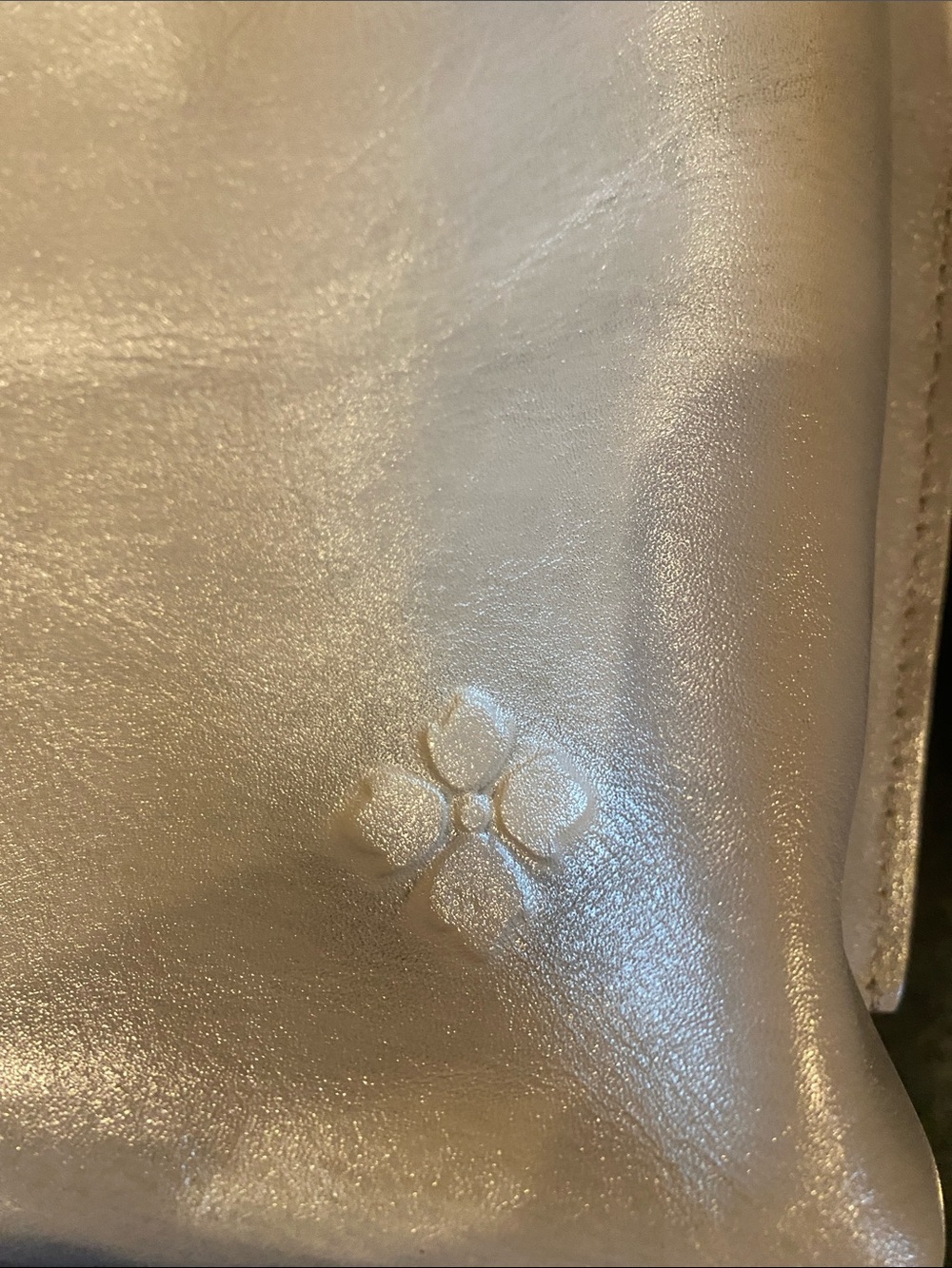 NWOT Patricia Nash Silver Floral Embossed Leather Tote with Braided Handles - Picture 5 of 11